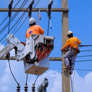 power line workers